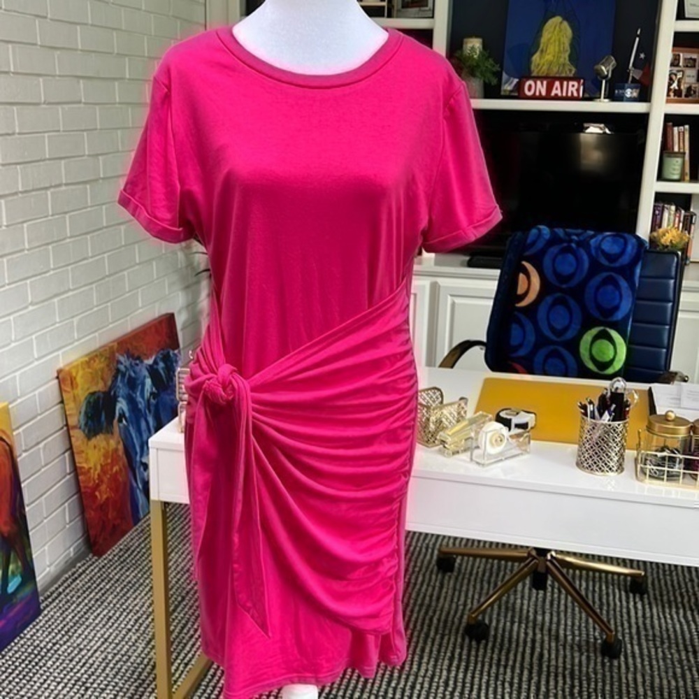 NWT Pink Jersey Dress with side tie